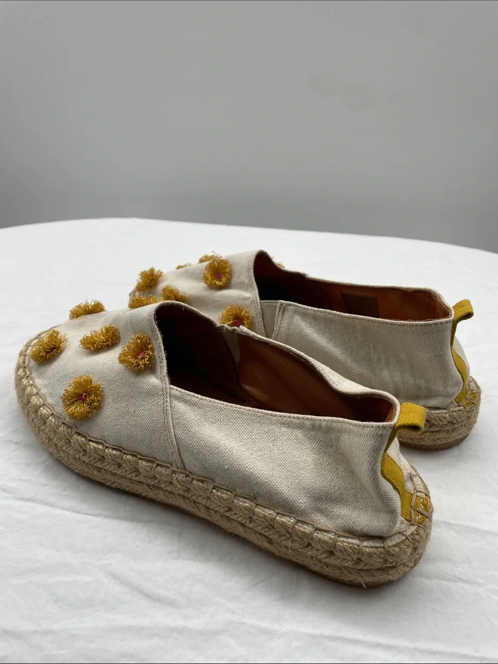 NEW! Silvia Cobos Espadrille Slip-On with Pom Details. 7.5.